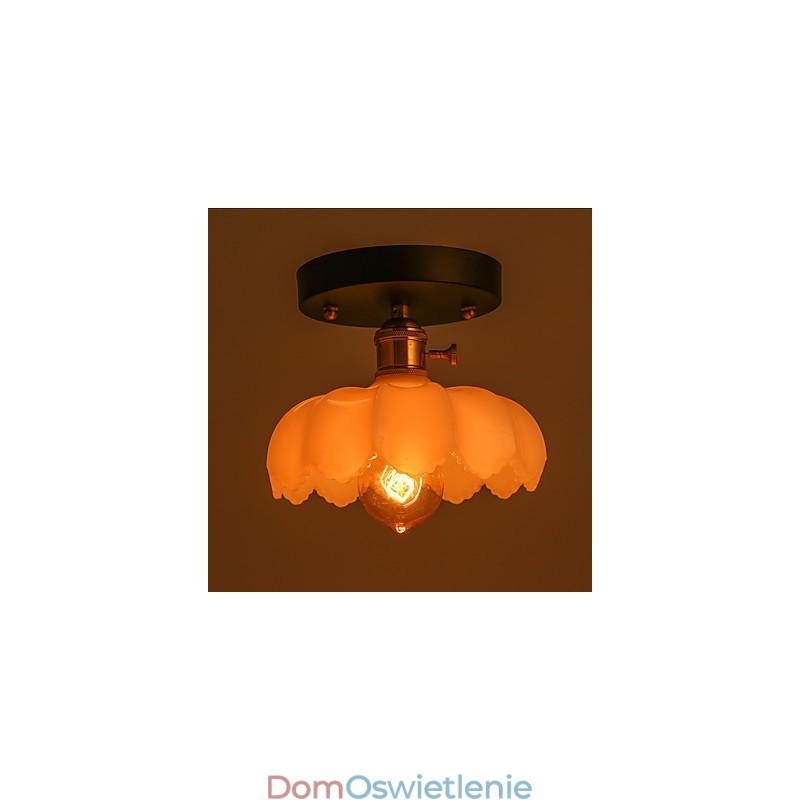 Oświetlenie sufitowe wpuszczane retro, szkło, lampa sufitowa