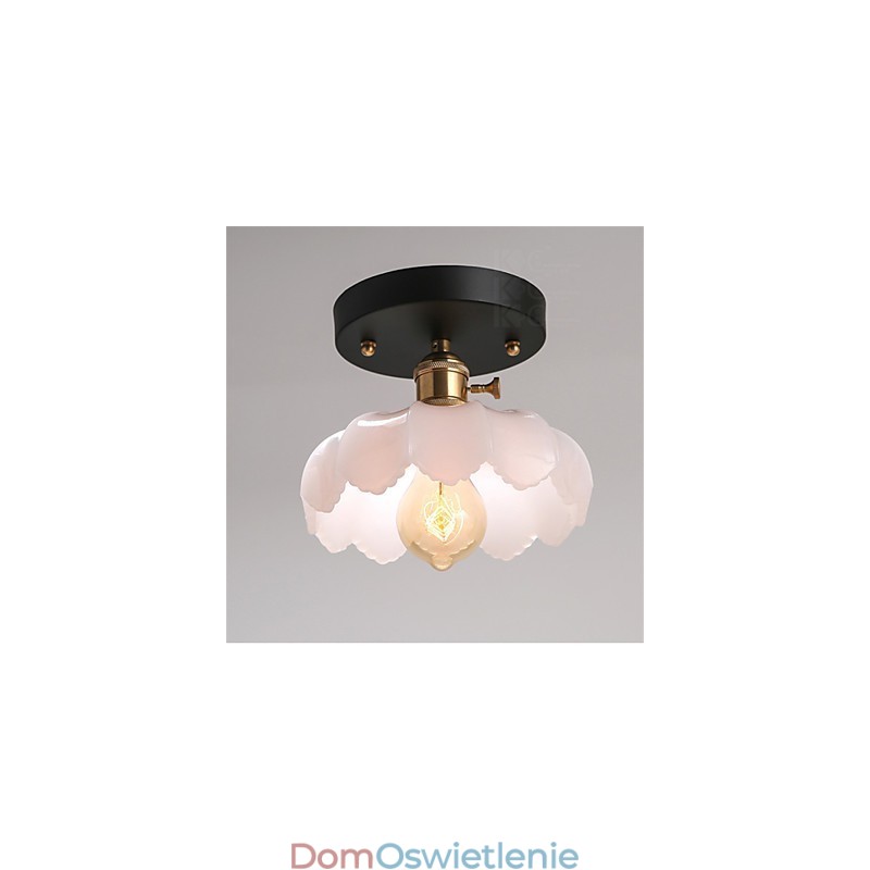 Oświetlenie sufitowe wpuszczane retro, szkło, lampa sufitowa