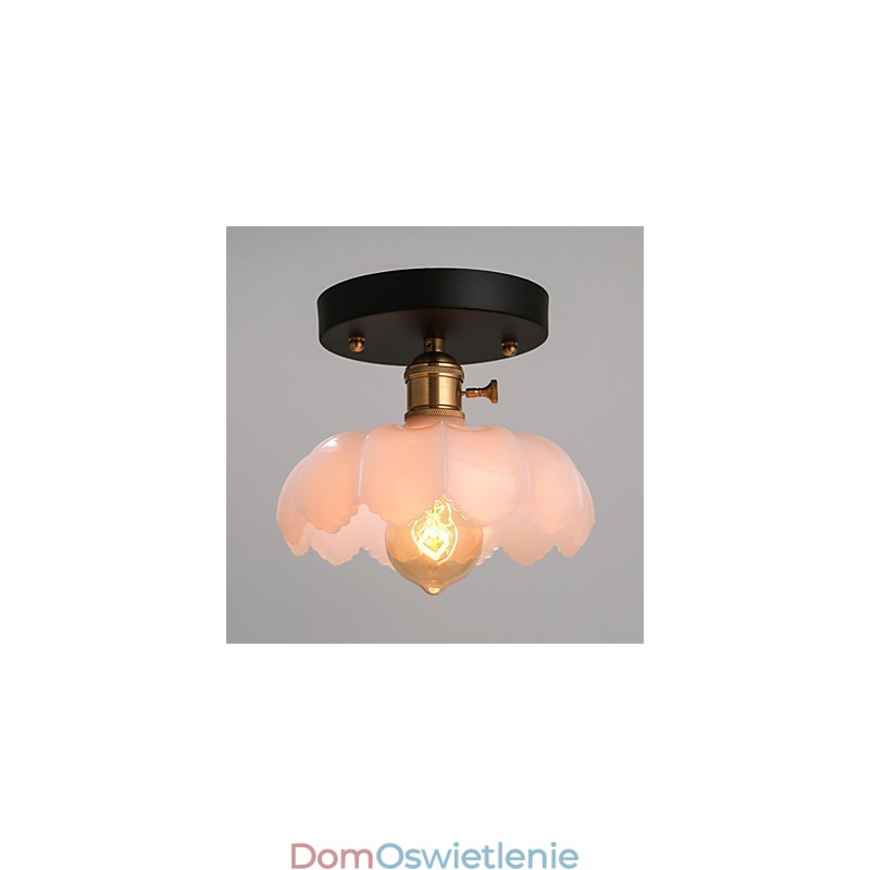 Oświetlenie sufitowe wpuszczane retro, szkło, lampa sufitowa