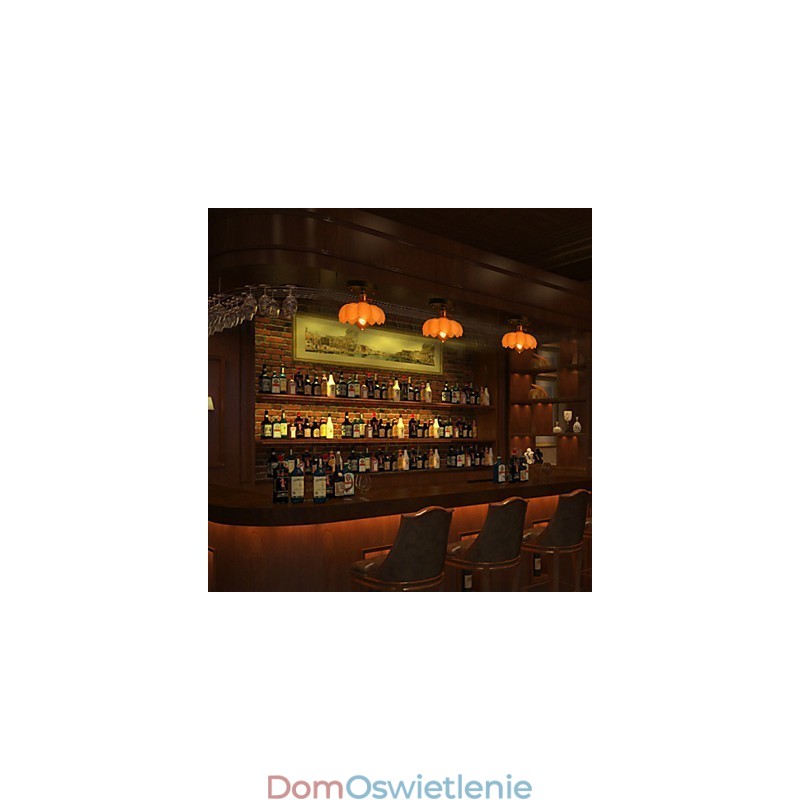 Oświetlenie sufitowe wpuszczane retro, szkło, lampa sufitowa