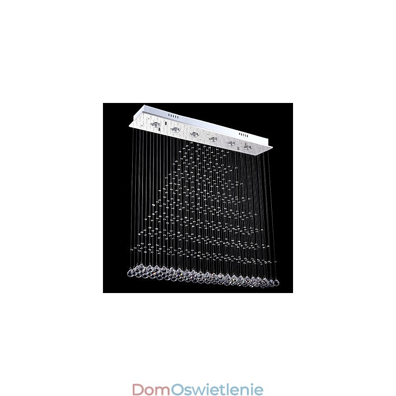 Prostokątne kryształowe żyrandole, oświetlenie sufitowe, wiszące, lampy, oprawy