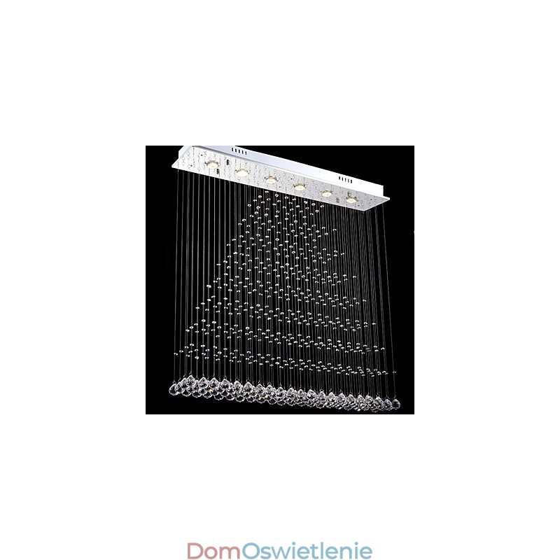 Prostokątne kryształowe żyrandole, oświetlenie sufitowe, wiszące, lampy, oprawy