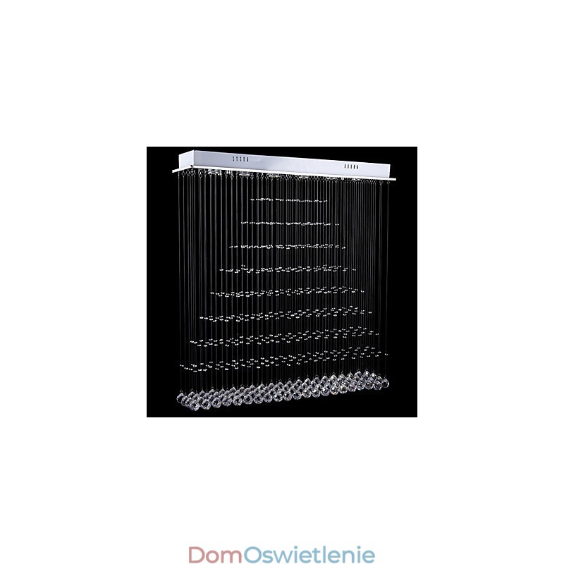 Prostokątne kryształowe żyrandole, oświetlenie sufitowe, wiszące, lampy, oprawy