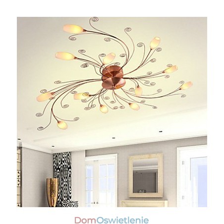 Artystyczne aluminiowe lampy montowane na płasko z 12 światłami Artystyczne aluminiowe lampy montowane na płasko z 12 światłami