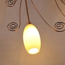 Artystyczne aluminiowe lampy montowane na płasko z 12 światłami
