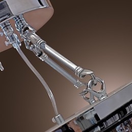 Nowoczesny kryształowy klosz z 5 światłami i czarnym materiałem