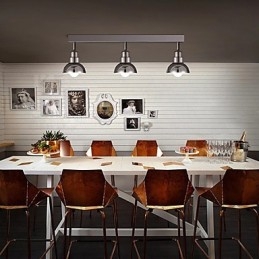 Lampa sufitowa Trinal z białą ramą szklaną i aluminiową, modna i nowoczesna
