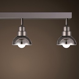 Lampa sufitowa Trinal z białą ramą szklaną i aluminiową, modna i nowoczesna