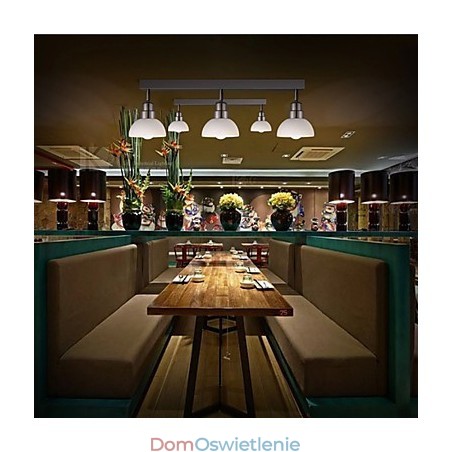 Lampa sufitowa Trinal z białą ramą szklaną i aluminiową, modna i nowoczesna