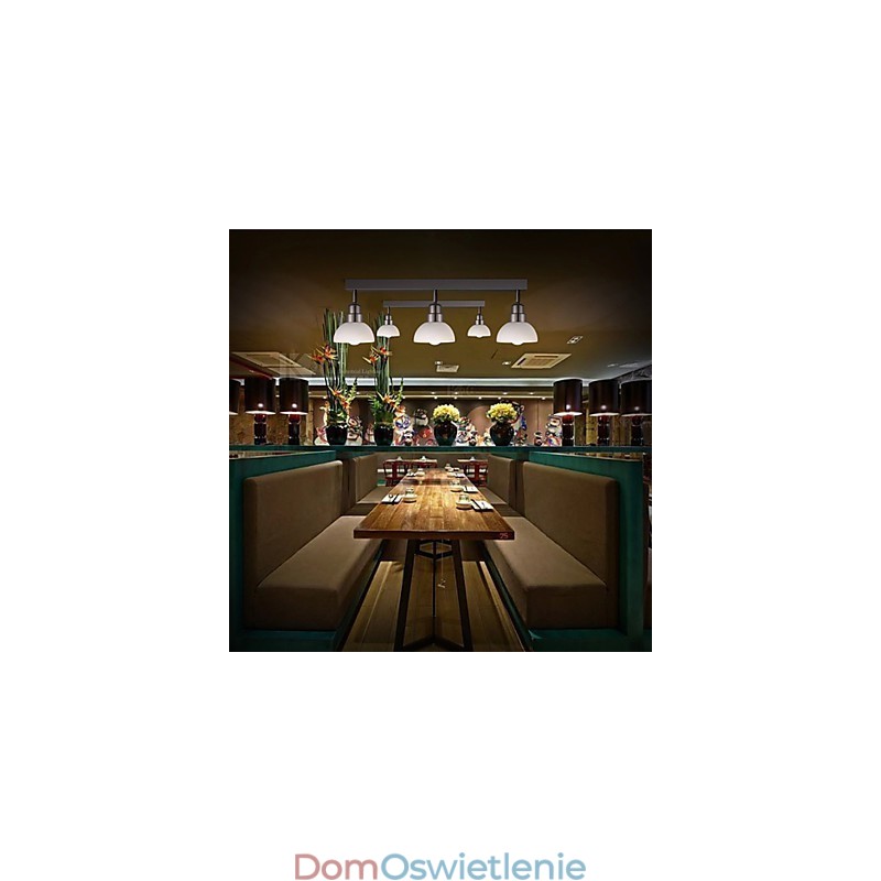 Lampa sufitowa Trinal z białą ramą szklaną i aluminiową, modna i nowoczesna