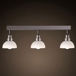 Lampa sufitowa Trinal z białą ramą szklaną i aluminiową, modna i nowoczesna