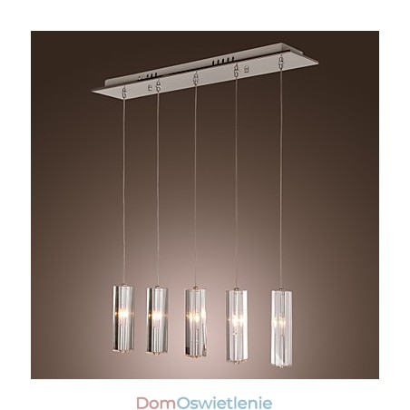 Nowoczesna współczesna wyspa kryształowa chromowana metalowa lampa wisząca Nowoczesna współczesna wyspa kryształowa chromowana metalowa lampa wisząca