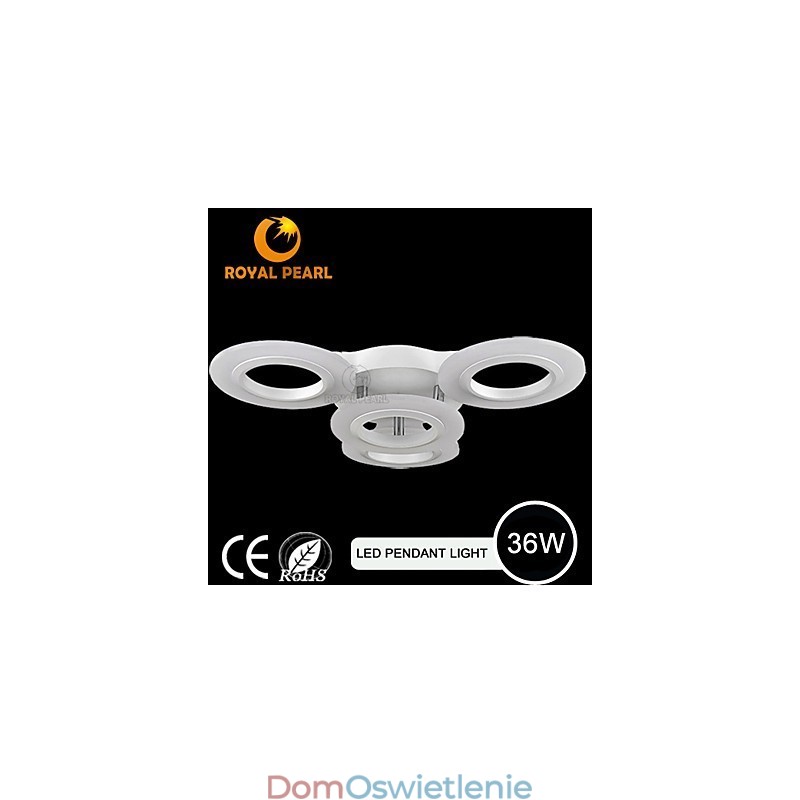 Nowoczesna lampa wisząca, cztery głowice, akrylowe, okrągłe światło