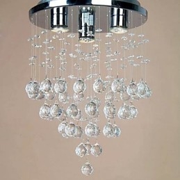 3-punktowa lampa kryształowa do montażu natynkowego