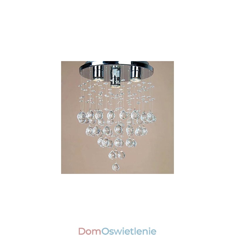 3-punktowa lampa kryształowa do montażu natynkowego
