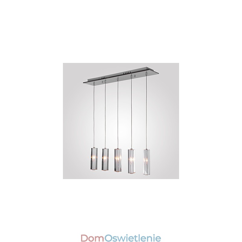 Nowoczesna współczesna wyspa kryształowa chromowana metalowa lampa wisząca
