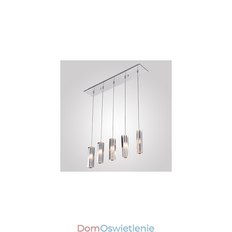 Nowoczesna współczesna wyspa kryształowa chromowana metalowa lampa wisząca