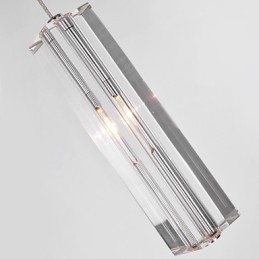 Nowoczesna współczesna wyspa kryształowa chromowana metalowa lampa wisząca