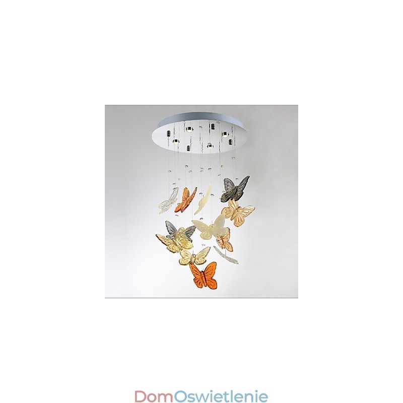 Kryształowa Lampa Okrągła Motyl Kryształowa Lampa 4
