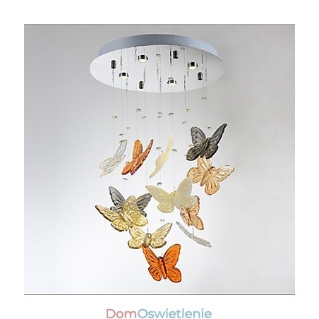 Kryształowa Lampa Okrągła Motyl Kryształowa Lampa 4 Kryształowa Lampa Okrągła Motyl Kryształowa Lampa 4