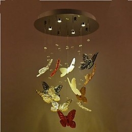 Kryształowa Lampa Okrągła Motyl Kryształowa Lampa 4