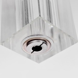 Nowoczesna współczesna wyspa kryształowa chromowana metalowa lampa wisząca