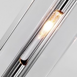 Nowoczesna współczesna wyspa kryształowa chromowana metalowa lampa wisząca