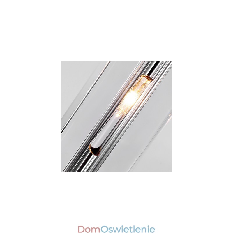 Nowoczesna współczesna wyspa kryształowa chromowana metalowa lampa wisząca