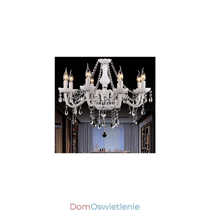 Żyrandol Kryształowy Nowoczesny 8 Świateł Współczesne Szkło