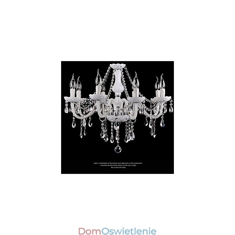 Żyrandol Kryształowy Nowoczesny 8 Świateł Współczesne Szkło