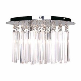 Nowoczesna lampa kryształowa półpłaska z 4 światłami (gniazdo żarówki G9)