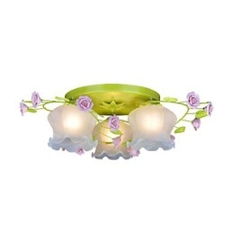 Kreatywna Lampa Lampa Ciepła Róża Ogrodowa Trzy Proste Lampy Sufitowe