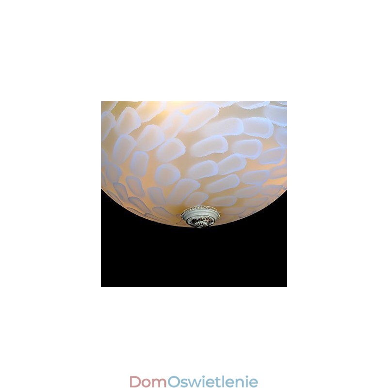 Biały montaż na płasko Wzór świetlny Szkło Żywica Złota rzeźba Klasyka europejska