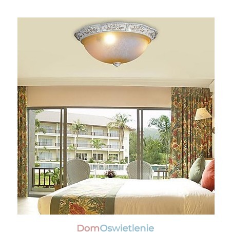 Biały montaż na płasko Jasnożółty Biały wzór żywicy szklanej Rzeźba Europejska Klasyka