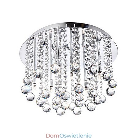 Nowoczesna lampa kryształowa półpłaska z 8 światłami (gniazdo żarówki G4) Nowoczesna lampa kryształowa półpłaska z 8 światłami (gniazdo żarówki G4)
