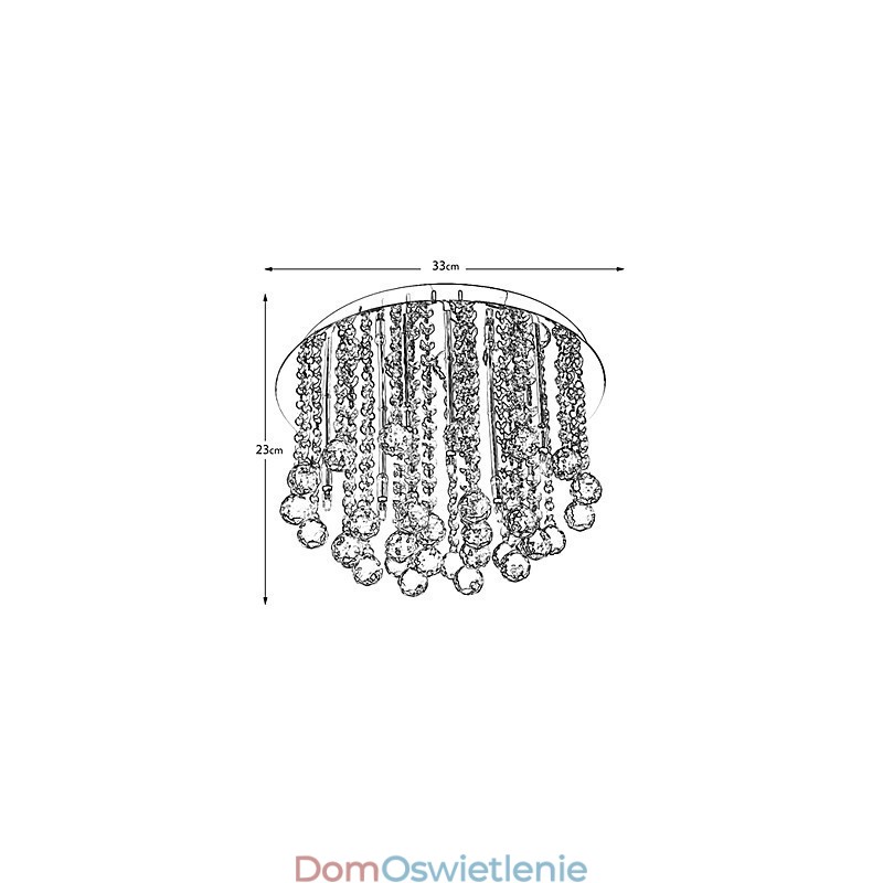Nowoczesna lampa kryształowa półpłaska z 8 światłami (gniazdo żarówki G4)