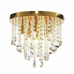 Nowoczesna lampa kryształowa półpłaska z 6 światłami (gniazdo żarówki G9)