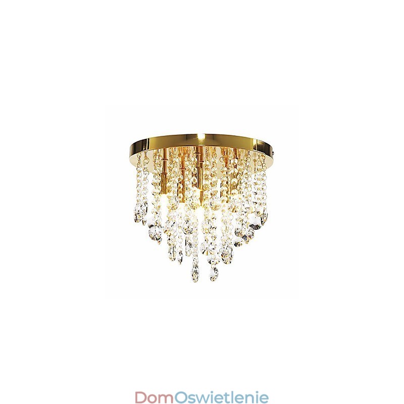 Nowoczesna lampa kryształowa półpłaska z 6 światłami (gniazdo żarówki G9)