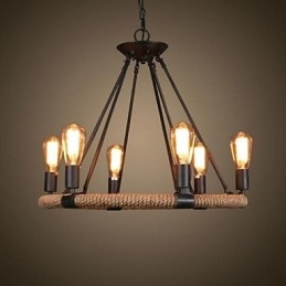 Tradycyjny Klasyczny Rustykalny Domek Retro Wiejski Vintage Malowanie Metalowa Lampa Wisząca