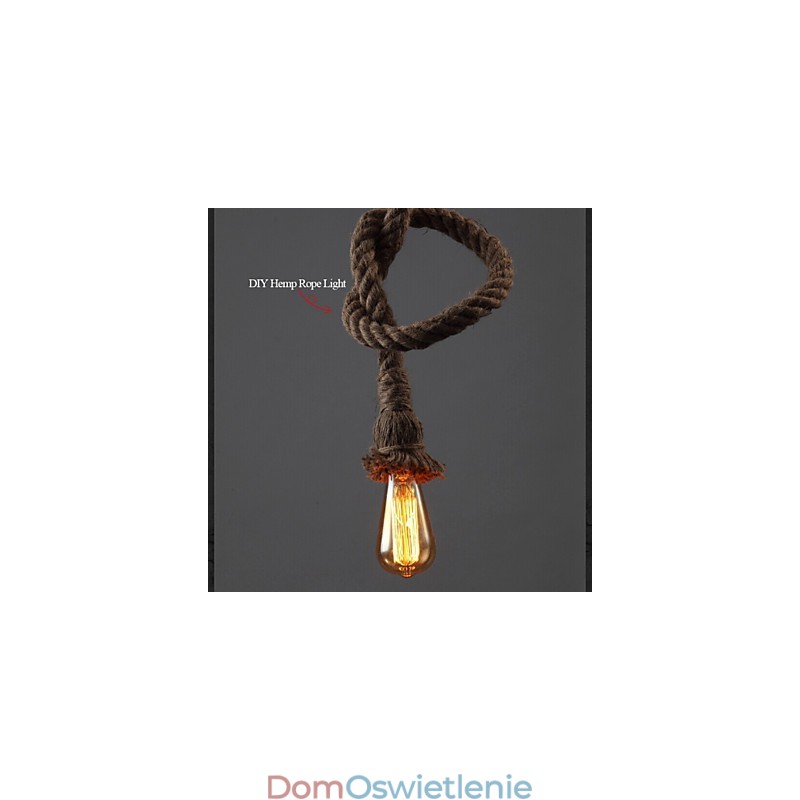 1 Światło DIY Art Hemp Rope Light Kreatywny Hemp Rope Droplight