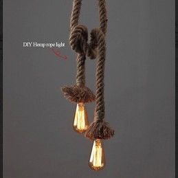 1 Światło DIY Art Hemp Rope Light Kreatywny Hemp Rope Droplight