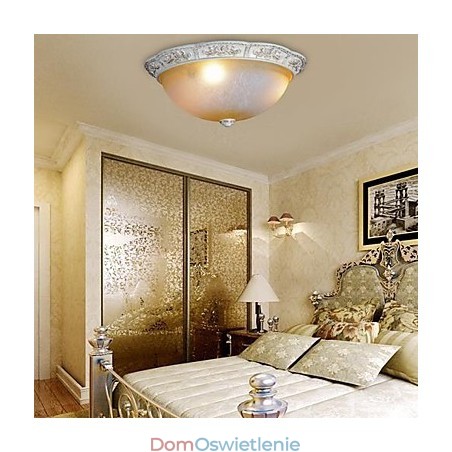 Biały montaż na płasko Jasnożółty Biały wzór żywicy szklanej Rzeźba Europejska Klasyka