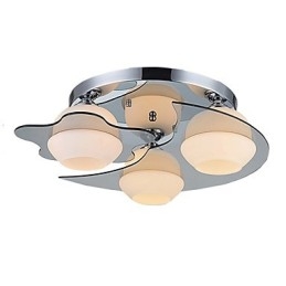 Nowoczesna lampa sufitowa, montaż na płasko, 3 światła, współczesny metal