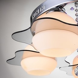 Nowoczesna lampa sufitowa, montaż na płasko, 3 światła, współczesny metal