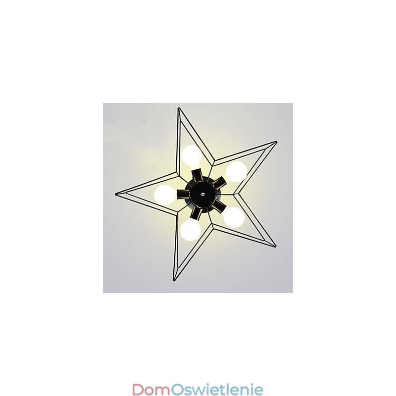 Krótkie pięcioramienne oświetlenie gwiazdy spersonalizowane nowoczesne oświetlenie sufitowe lampy do domów dla dzieci