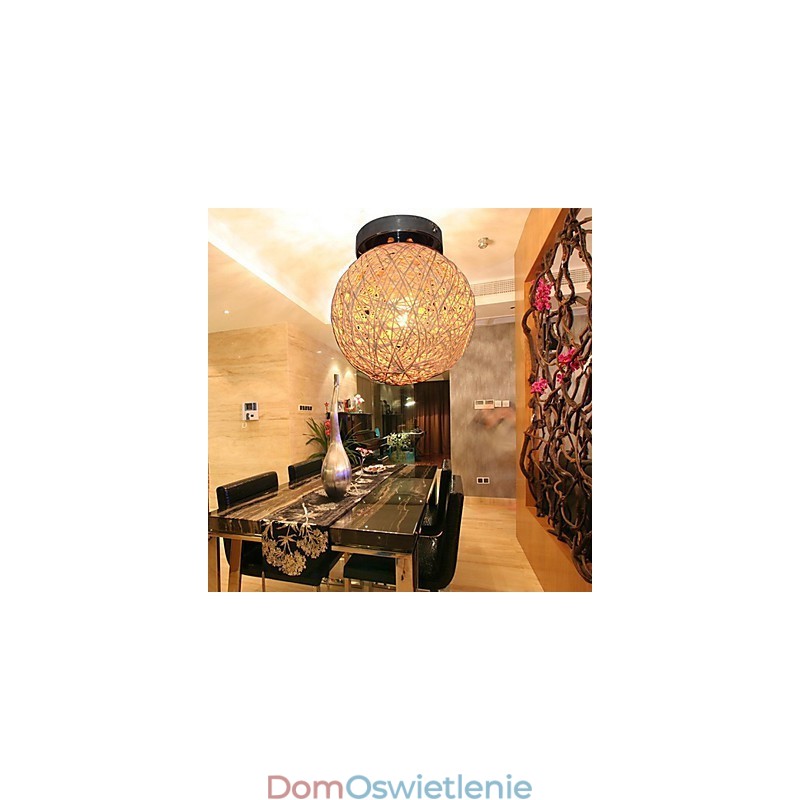 1 lampa sufitowa w kloszu w kształcie kuli