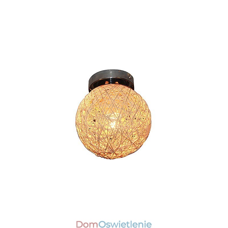 1 lampa sufitowa w kloszu w kształcie kuli