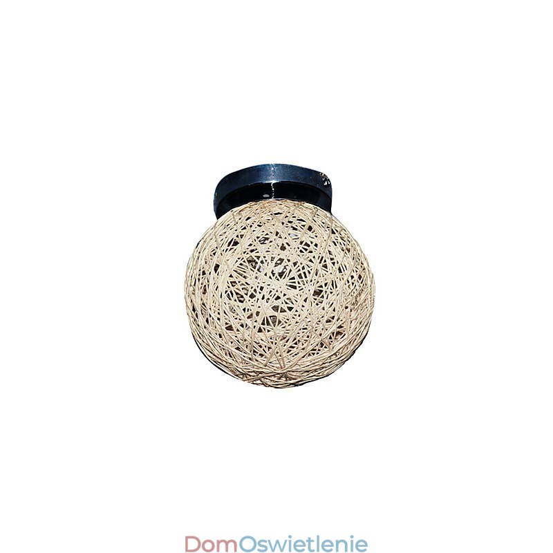 1 lampa sufitowa w kloszu w kształcie kuli