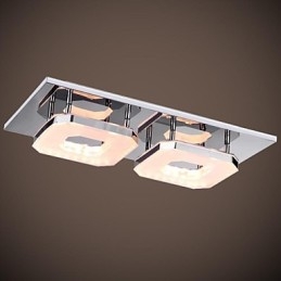 16W Akrylowa lampa podtynkowa 2 światła Nowoczesna galwanizacja akrylowa Stal nierdzewna