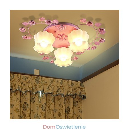 Kreatywna Lampa Lampa Kontraktowa Wiejska Słodka Różowa Róża 3 Absorbująca Światło Kopuły Kreatywna Lampa Lampa Kontraktowa Wiejska Słodka Różowa Róża 3 Absorbująca Światło Kopuły